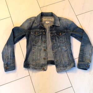Madewell Button Down Light Wash Long Sleeve Jean Jacket Size XS Full Length